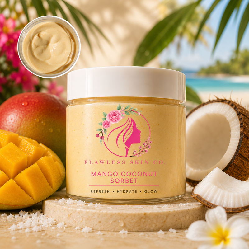 Whipped Body Butter – Mango & Coconut Sorbet 8oz